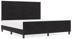 vidaXL Κρεβάτι Μαύρο 180x200 εκ Βελούδο