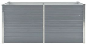 vidaXL Ζαρντινιέρα Ψηλή Γκρι 160 x 80 x 45 εκ. Γαλβανισμένος Χάλυβας