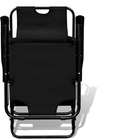 vidaXL Καρέκλα Κήπου Μαύρο ύφασμα