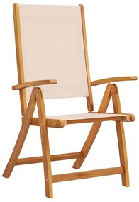 vidaXL Σετ Τραπεζαρίας Κήπου 7 Τεμαχίων Μασίφ Ξύλο Ακακίας / Τεξτιλίνη