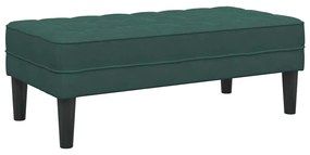 vidaXL Παγκάκι Σκούρο Πράσινο 113x57x39 εκ. Βελούδο