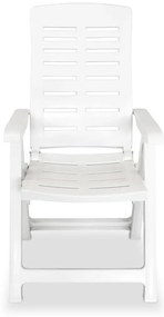 vidaXL Τραπεζαρία Κήπου Σετ 3 Τεμαχίων Λευκή από Πολυπροπυλένιο