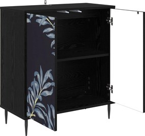 vidaXL Πλαϊνό γραφείο DOKKUM Μαύρη Δρυς 69 x 33 x 76 εκ.