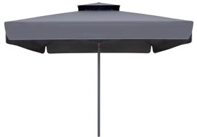 Ομπρέλα επαγγελματική Juno Megapap τηλεσκοπική αλουμινίου χρώμα ανθρακί 3x3m.