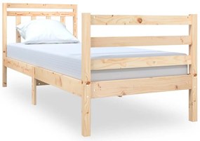 vidaXL Πλαίσιο Κρεβατιού 75 x 190 εκ. από Μασίφ Ξύλο Small Single