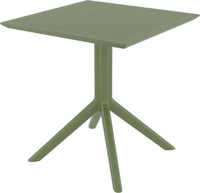 SKY OLIVE GREEN 70X70X74εκ. ΤΡΑΠΕΖΙ ΠΟΛ/ΝΙΟΥ