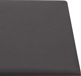 vidaXL Κεφαλάρι Τοίχου 12 pcs Γκρι 90 x 15 cm ύφασμα
