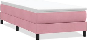 vidaXL Box Spring Κρεβάτι χωρίς στρώμα Ροζ 100x210 cm Βελούδινο