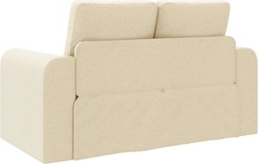 vidaXL Κρεβάτι καναπές Κρεμ 148 x 71 x 83 εκ. ύφασμα