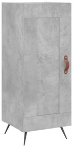 vidaXL Ντουλάπι Γκρι Σκυροδέματος 34,5x34x180 εκ. Επεξεργασμένο Ξύλο