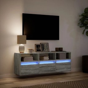 ΈΠΙΠΛΟ ΤΟΙΧΟΥ ΤΗΛΕΟΡΑΣΗΣ ΜΕ LED ΓΚΡΙ SONOMA 130X31X45 ΕΚ. 852346