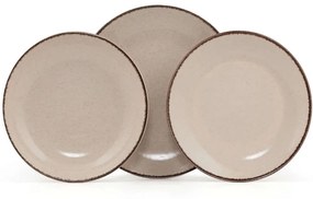 Σερβίτσιο Πιάτα Φαγητού (Σετ 18Τμχ) 710KTP3380 Cinnamon Hermia 18 τμχ Porcelain