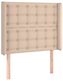 vidaXL Κεφαλάρι Κρεβατιού LED Καπουτσίνο 103x16x118/128 εκ