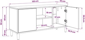 vidaXL Ντουλάπι TV BORNE 102 x 33 x 50 εκ. Sonoma Επεξεργασμένο Ξύλο