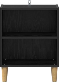 vidaXL Ντουλάπι κρεβατιού 2 τμχ. Μαύρη Οξυά 40 x 30 x 50 cm