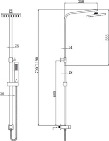 Karag Katia C6634B Cromo - Στήλη ντουζ χωρίς μπαταρία