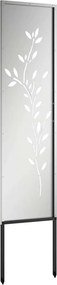 vidaXL Οθόνη Ιδιωτικότητας Κήπου Floral Ασημί 32 χ 140 εκ