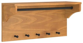 vidaXL Επίτοιχη κρεμάστρα παλτών SANDNES 87x30x42 εκ. Πεύκο μασίφ ξύλο