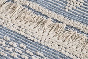 Χαλί DKD Home Decor 180 x 120 x 2 cm Μπλε βαμβάκι Λευκό Boho