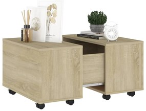 vidaXL Τραπεζάκι Σαλονιού Sonoma Δρυς 60 x 60 x 38 εκ. από Επεξ. Ξύλο