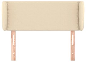 Κεφαλάρι με Πτερύγια Κρεμ 93x23x78/88 εκ. Υφασμάτινο 3116991