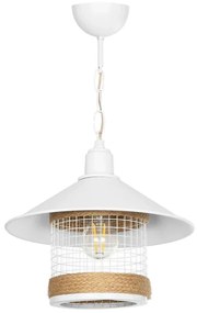 Φωτιστικό Οροφής Glora 201-0089 30x30x29cm 1xE27 White-Beige GloboStar