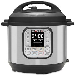 Πολυμάγειρας Instant Pot DUO 6 112018201, 1000W, 5.7l, 13 προγράμματα, 7 λειτουργίες, σύστημα ασφαλείας, ασημί/μαύρο