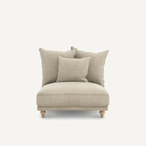 Πολυθρόνα χωρίς μπράτσα από λινό βελούδο, LAZARE