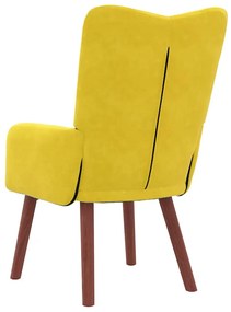 vidaXL Πολυθρόνα Κίτρινο 63 x 67 x 94 εκ. Βελούδο