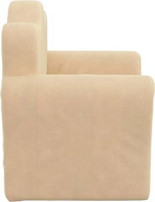 vidaXL Παιδικός καναπές Cream Soft Plush