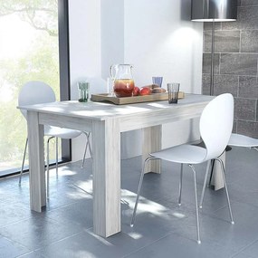 Τραπέζι Arturo Megapap μελαμίνης επεκτεινόμενο χρώμα λευκό γκρι 138/187x80x74εκ.