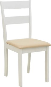 Καρέκλα Dallan pakoworld rubberwood λευκό 40x47.5x89εκ