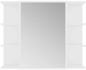 vidaXL Σετ Επίπλων Μπάνιου 3 Τεμαχίων Λευκό από Επεξ. Ξύλο