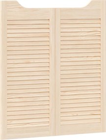 vidaXL Πόρτες Swing 2 pcs Φυσικό Μασίφ Ξύλο Πεύκου