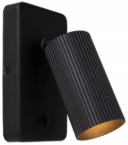 Φωτιστικό Επίτοιχο Lucide 09239-11-30 CLUBS Μαύρο Ματ (Black Mat)