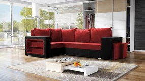 Γωνιακός καναπές Milano-Mauro-kokkino-Αριστερή