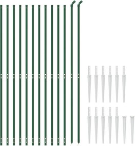 vidaXL Συρματόπλεγμα Περίφραξης Πράσινο 1,8 x 25 μ. με Καρφωτές Βάσεις