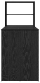 vidaXL Γραφείο με Αποθήκευση Μαύρης Δρυς 113x54x120 εκ Επεξεργασμένο Ξύλο
