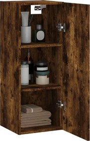 vidaXL Ντουλάπι Τοίχου Καπνιστή Δρυς 34,5 x 34 x 90 εκ. Επεξεργ. Ξύλο
