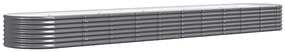 vidaXL Ζαρντινιέρα Ανθρακί 440x80x36 εκ Γαλβανισμένος χάλυβας
