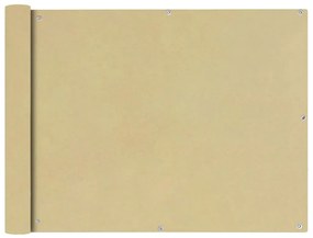 vidaXL Διαχωριστικό Βεράντας Μπεζ 90 x 600 εκ. από Ύφασμα Oxford