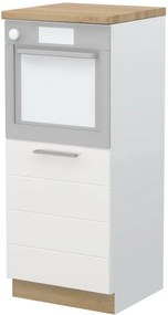 Επιδαπέδιο ντουλάπι φούρνου ψηλό Hudson K14-60-1KR-Λευκό γυαλιστερό