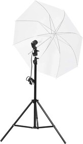 vidaXL Κιτ Στούντιου Φωτογράφισης με Φόντα και Ομπρέλες