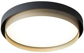 Φωτιστικό Οροφής - Πλαφονιέρα Adriana 4292600 Φ45x12cm Led 1604lm 40W 3000K Black-Gold Viokef