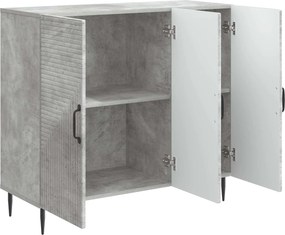 vidaXL Πλαϊνό γραφείο Γκρι Σκυροδέματος 89 x 34,5 x 80 εκ