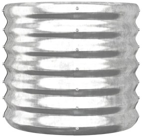 vidaXL Ζαρντινιέρα Ασημί 40x40x36 εκ. Γαλβανισμένος χάλυβας