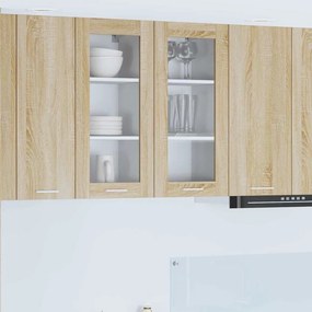 vidaXL Κρεμαστό ντουλάπι με πόρτα 2 pcs Δρύς Sonoma 40 x 31 x 80 εκ.