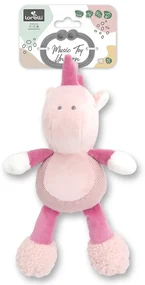 Κρεμαστό Λούτρινο Ζωάκι Με Μουσική Music Unicorn Pink Natural 10191440007  Lorelli