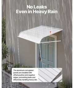 VEVOR Window Awning Door Canopy 40x42 in Aluminum Alloy Front Door Awnings