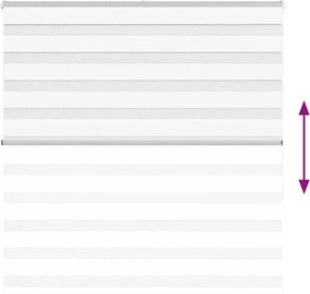 vidaXL Ζέβρα τυφλή Καφέ Πλάτος υφάσματος 135,9 εκ. Πολυεστέρας